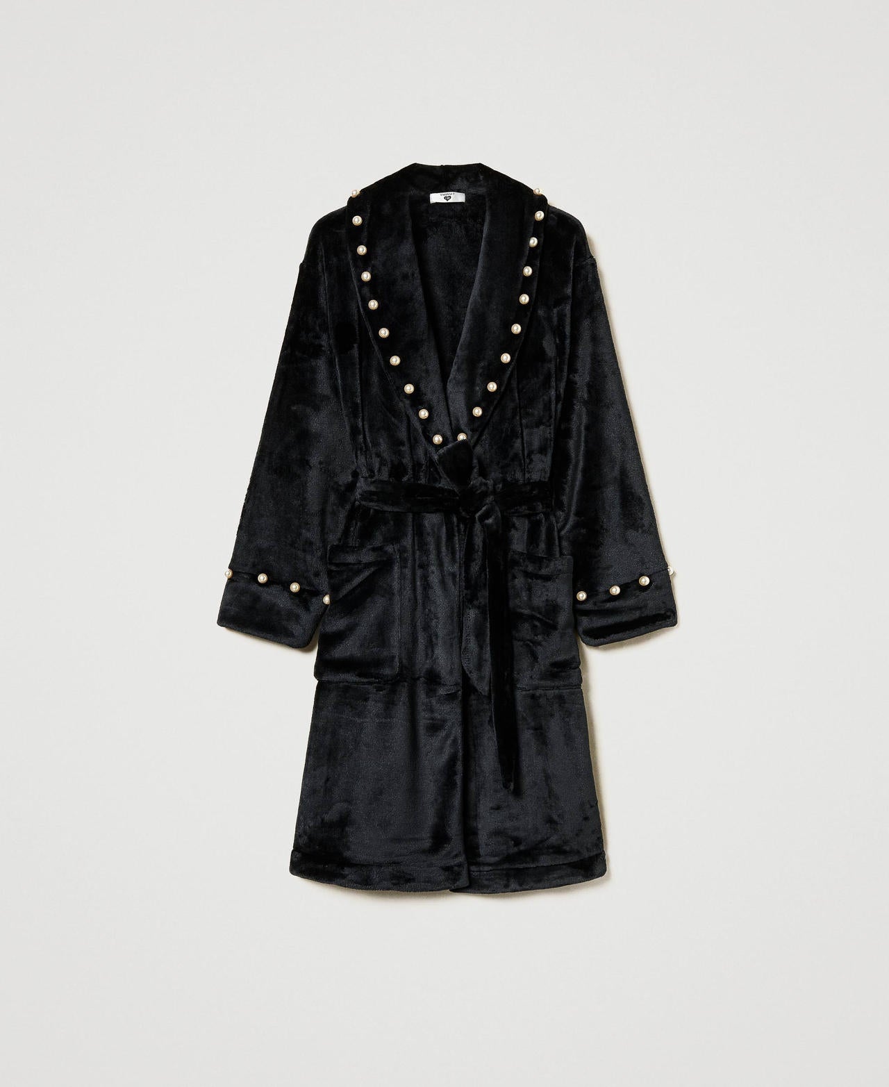 Vestaglia Faux Fur con Perle Twinset