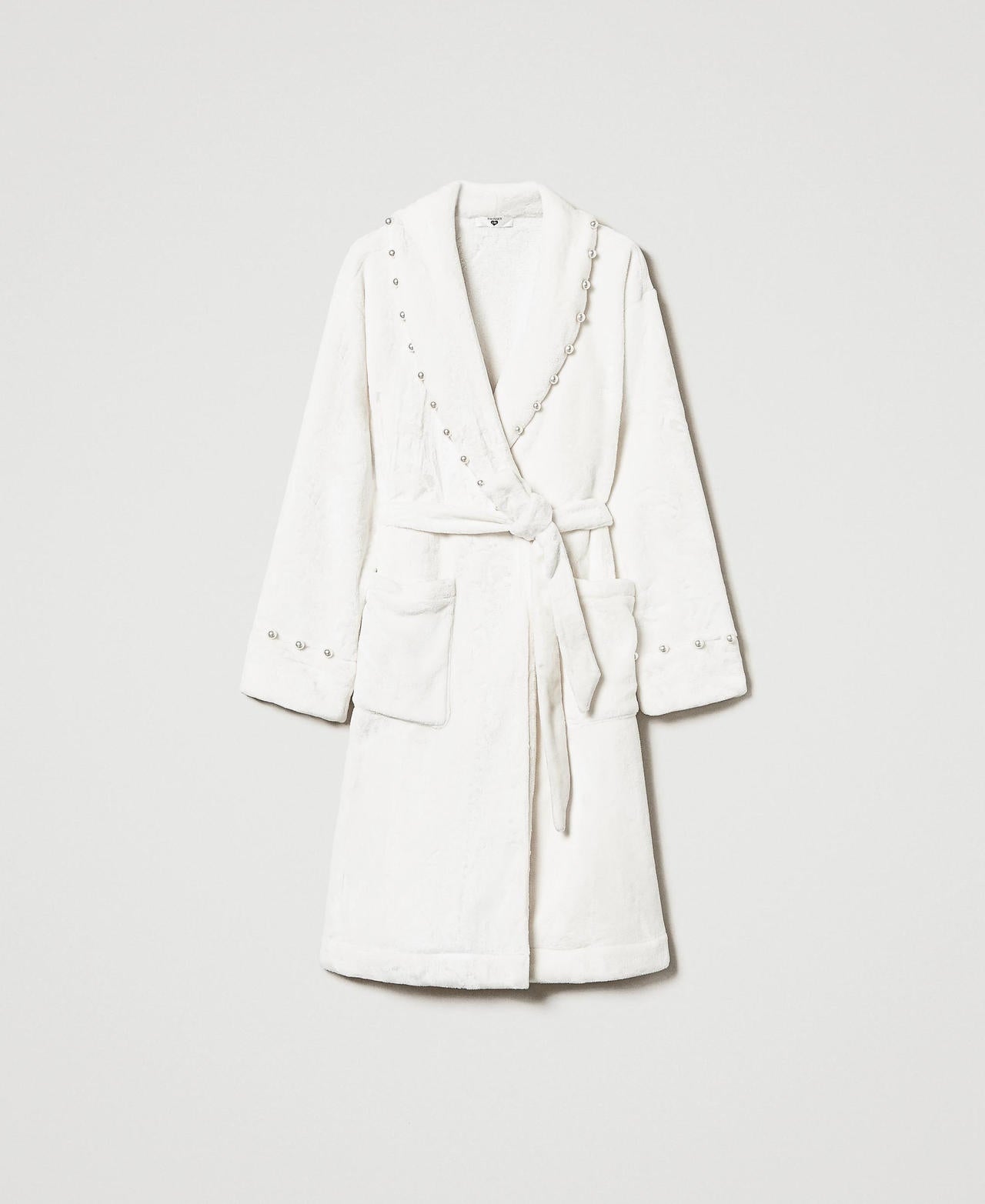 Vestaglia Faux Fur con Perle Twinset