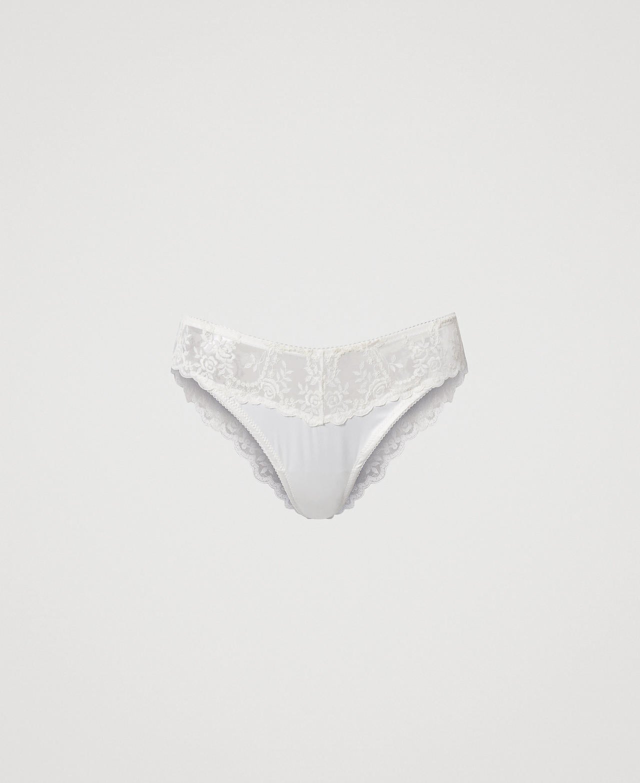 Slip Brasiliana in Tulle Ricamato Twinset