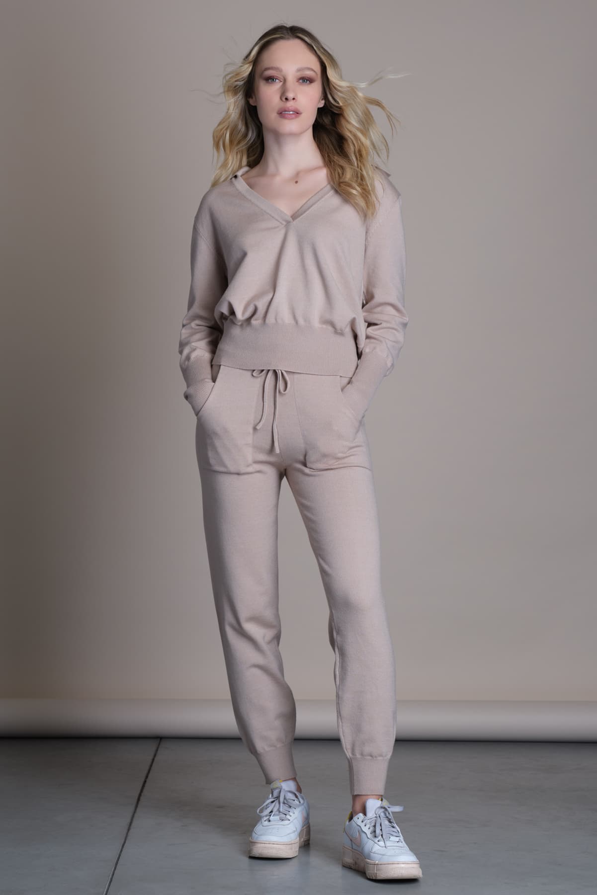 Pantalone Lungo con Polsino Pepita