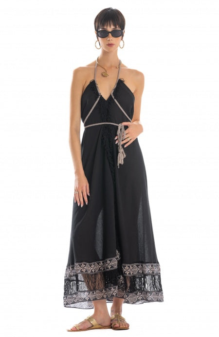 Abito Lungo Fiore di Loto Poisson D'Amour