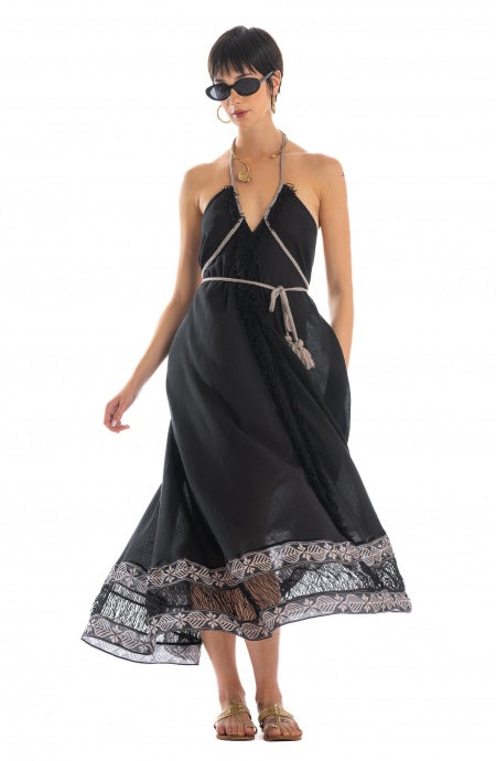 Abito Lungo Fiore di Loto Poisson D'Amour