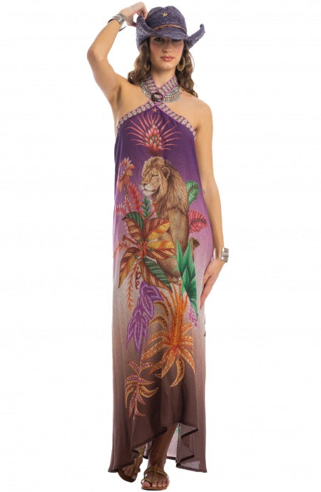 Abito Lungo Lion King Pin-Up Stars Rosa