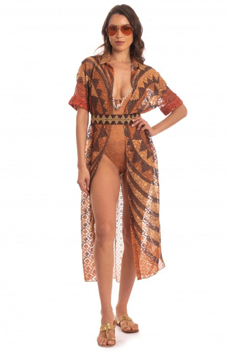 Chemisier Lungo Intreccio Africano Pin-Up Stars