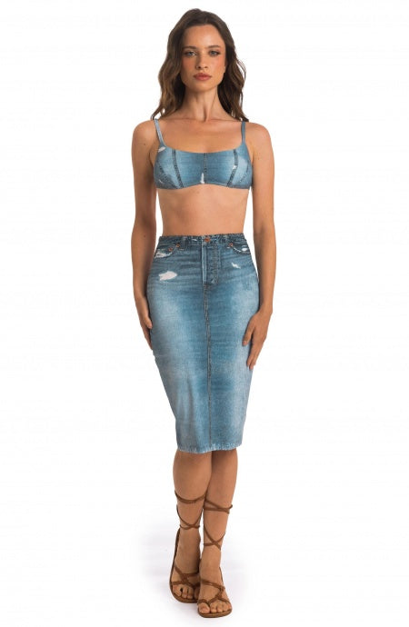 Gonna Jeans Poisson D'Amour