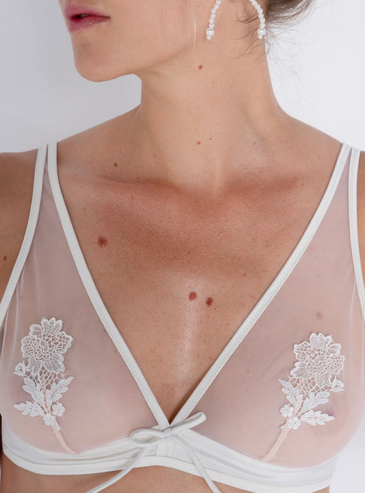 Triangolo Marie-Antoinette Ivory Eco-Lingerie