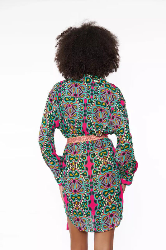Mini Abito a Camicia con Cintura Miss Bikini