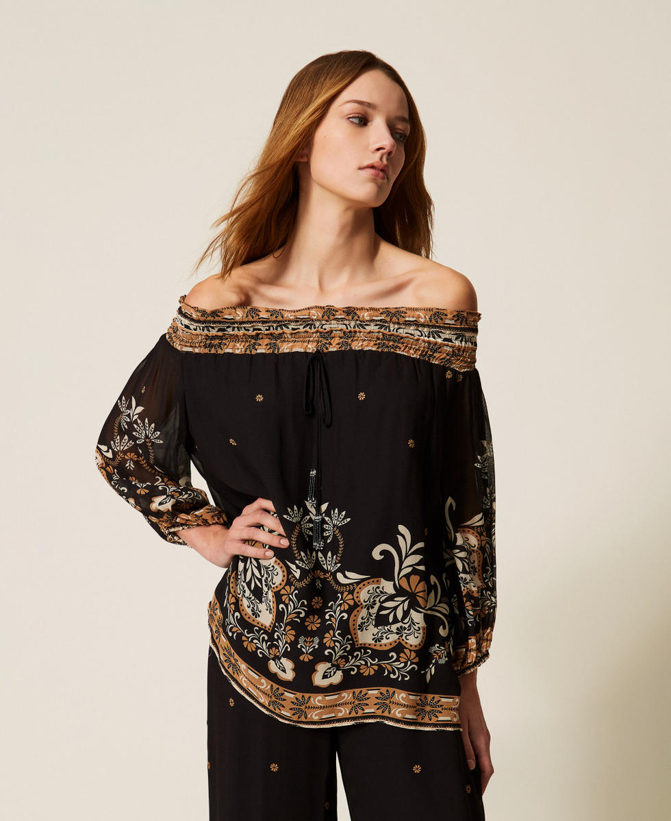 Blusa in Georgette Stampata Twinset