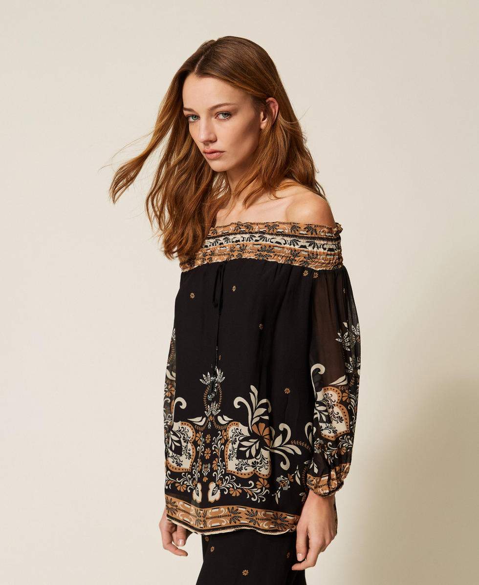 Blusa in Georgette Stampata Twinset