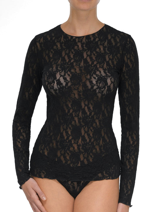 Canotta in Pizzo a Maniche Lunghe Hanky Panky