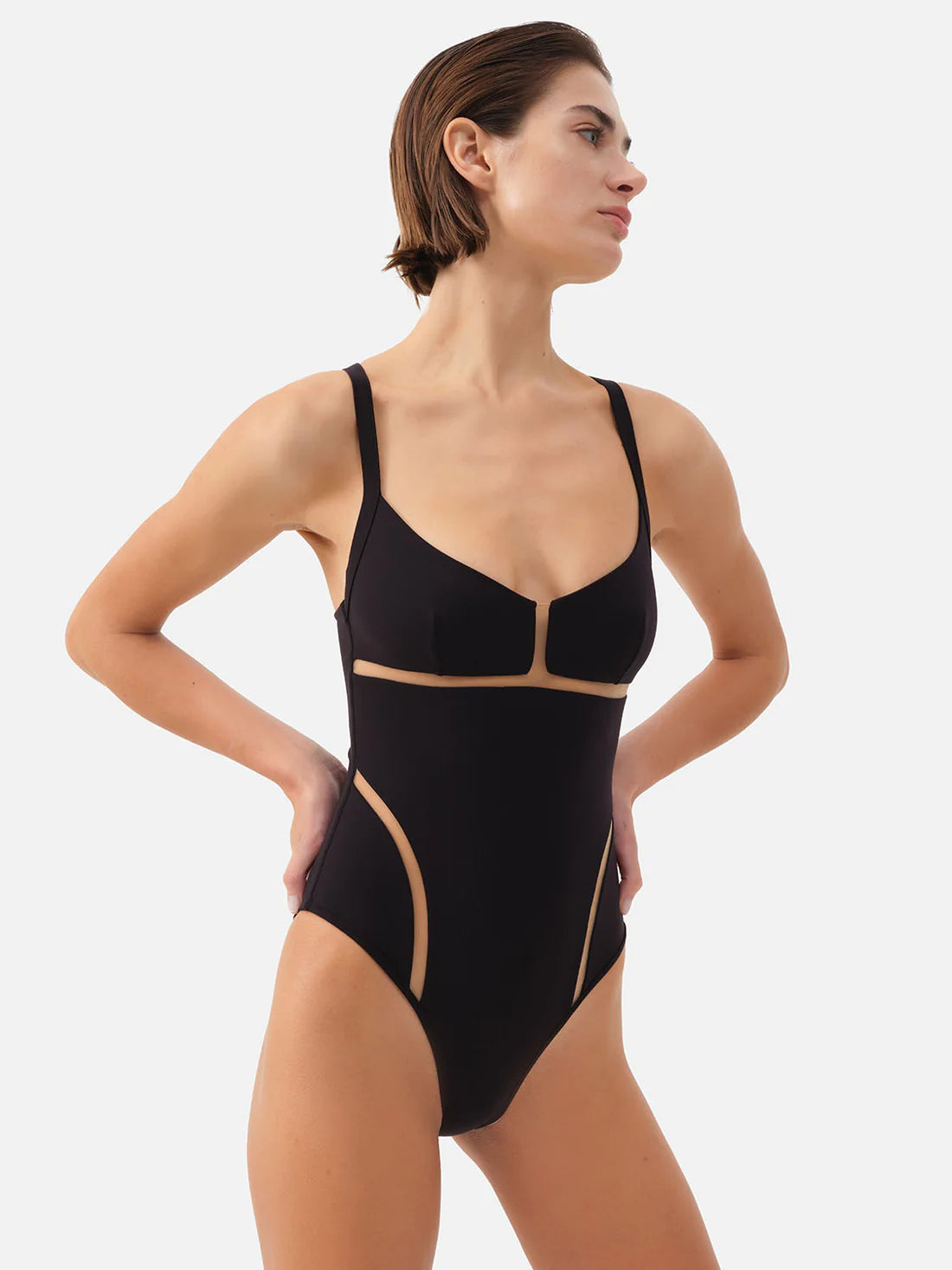 Maillot de bain une pièce noir Keros