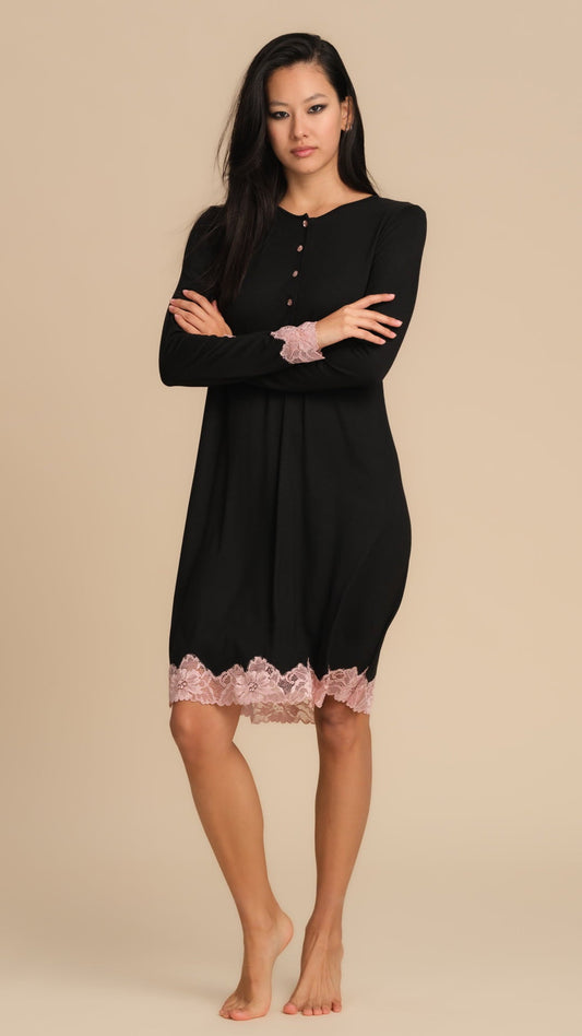 Camicia da Notte Tinta Unita Pepita