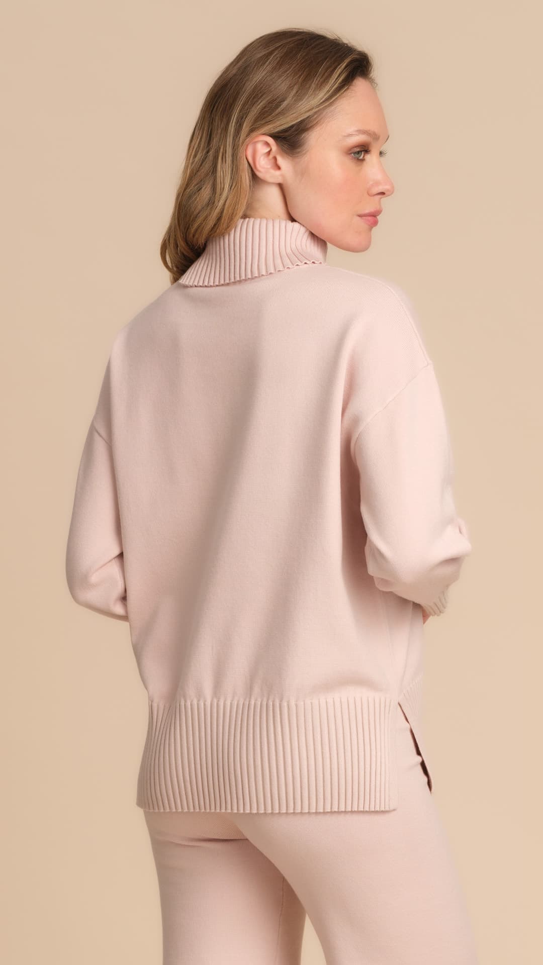 Maglia a Collo Alto Pepita