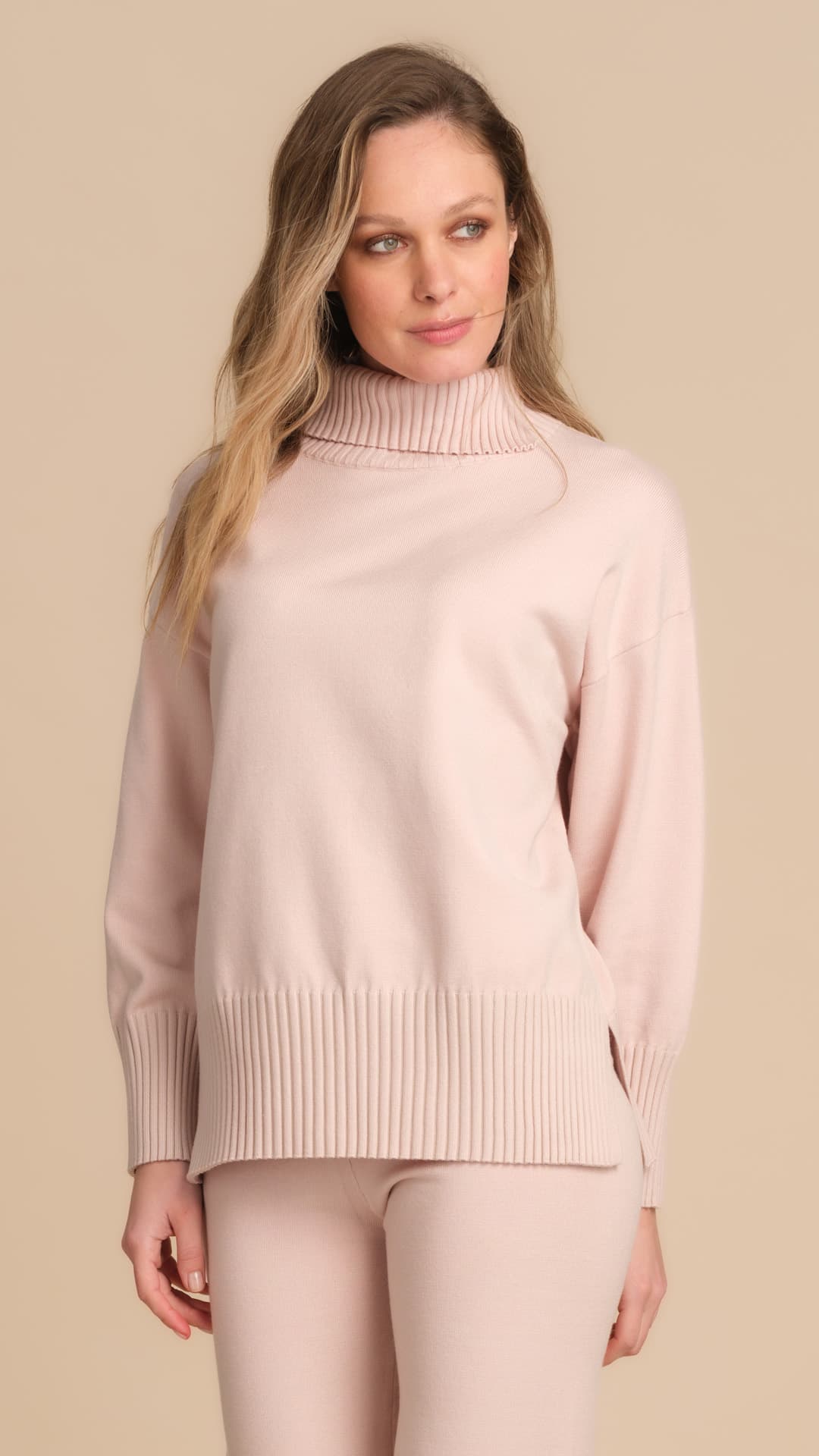 Maglia a Collo Alto Pepita