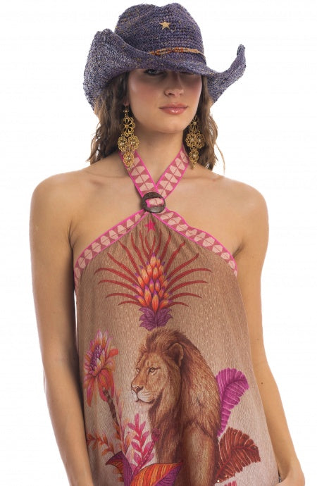 Abito Lungo Lion King Pin-Up Stars Rosa