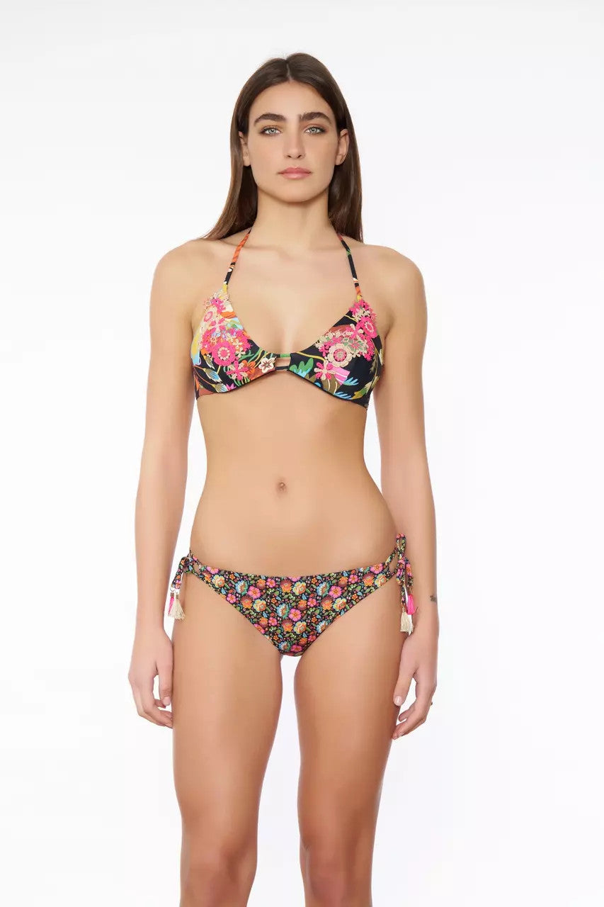 Bikini triangolo con ferretto e applicazioni in pizzo Miss Bikini