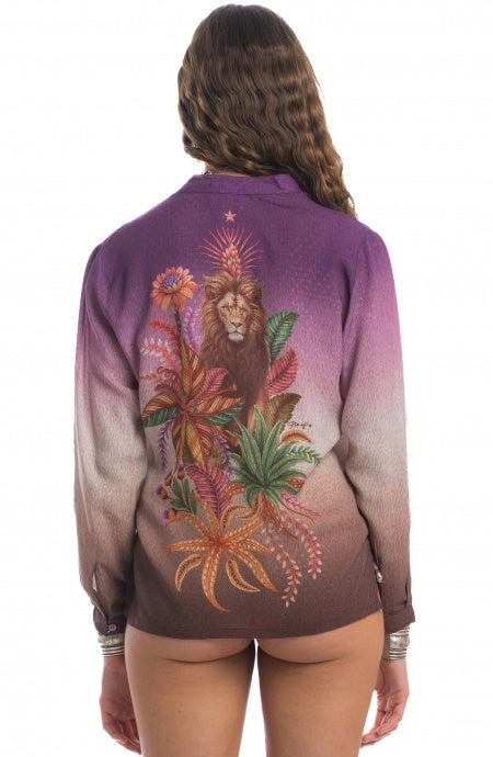Camicia Lion Queen Pin-Up Stars