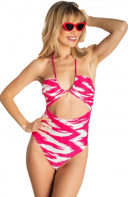 Costume Intero con Ciondolo Stampa Nuvola Poisson D'Amour