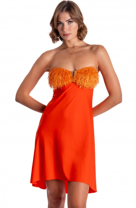 Mini Abito Tubino Plumage Pin-Up Stars