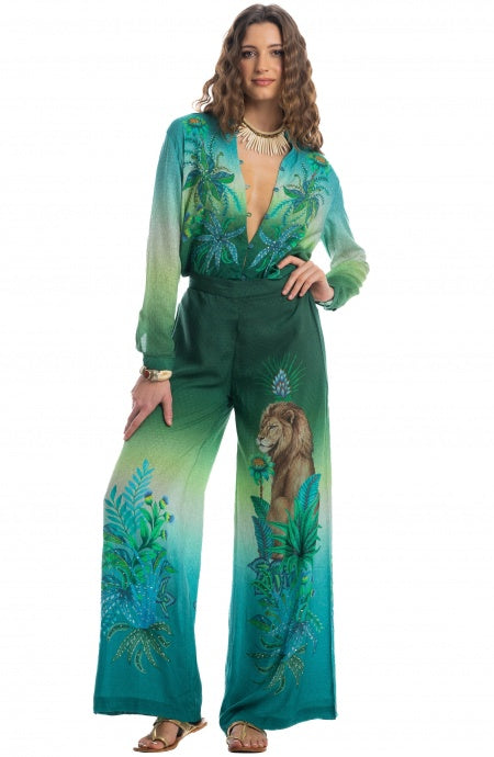 Pantalone a Palazzo Lion Queen Pin-Up Stars