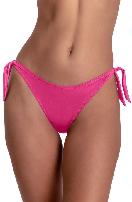 Bas de bikini à nœud de couleur unie