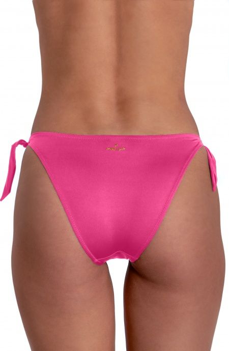 Bas de bikini à nœud de couleur unie