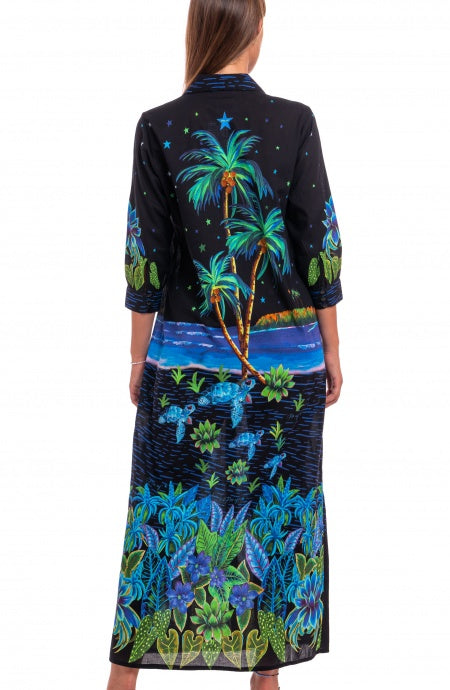 Robe chemise hawaïenne